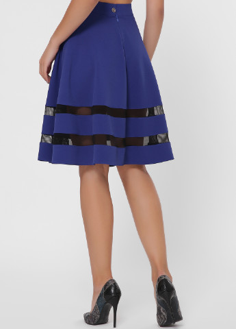 Темно-синяя кэжуал однотонная юбка Fashion Up а-силуэта (трапеция)