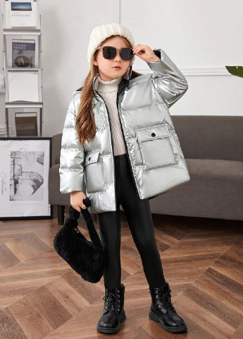 Срібна зимня куртка SHEIN