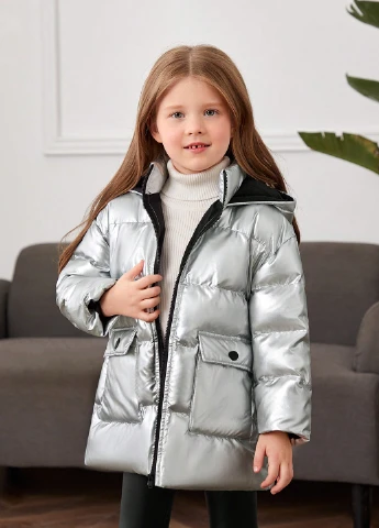 Срібна зимня куртка SHEIN