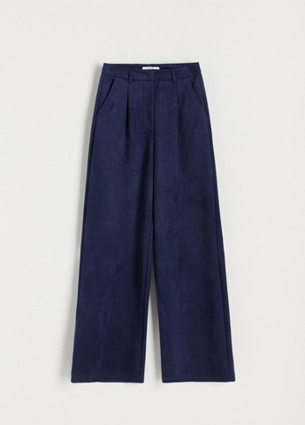 Темно-синие кэжуал демисезонные клеш брюки Reserved