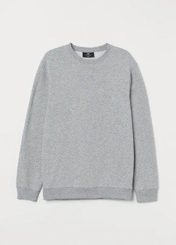 Світло-сірий світшот H&M меланж (179978794)