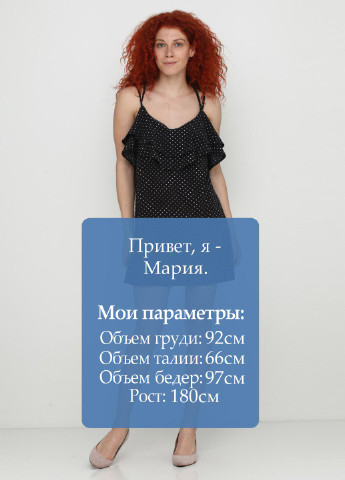 Черное кэжуал платье Zhmurchenko Brand с цветочным принтом