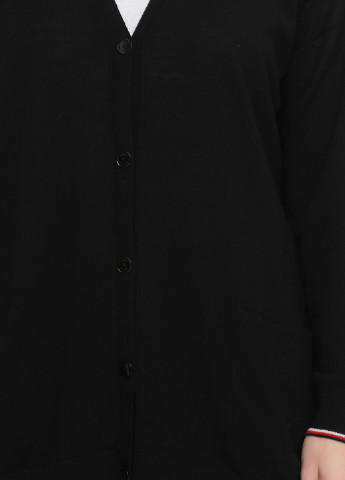 Кофта Tommy Hilfiger однотонная чёрная кэжуал шерсть
