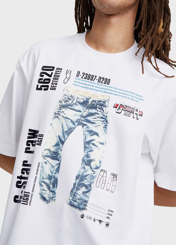 Белая футболка G-Star Raw