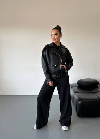 Чорна демісезонна куртка косуха No Brand