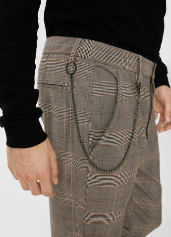 Серые кэжуал демисезонные укороченные, зауженные брюки C&A
