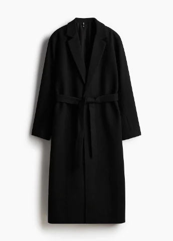 Черное демисезонное Пальто H&M