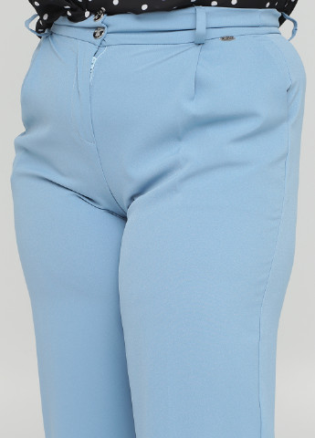 Голубые кэжуал демисезонные прямые брюки Sarah Chole