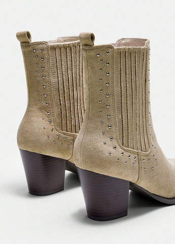 Бежевые демисезонная ботильоны SHEIN