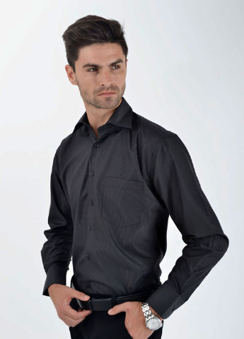 Черная кэжуал рубашка Ager с длинным рукавом