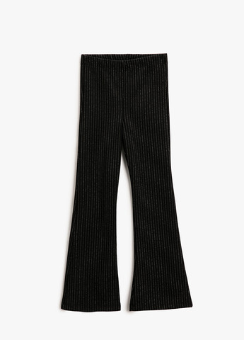 Черные кэжуал демисезонные клеш брюки KOTON