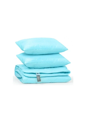 Одеяло MirSon Набор шерстяной №1679 Eco Light Blue Одеяло 220х240+ подушки (2200002656795) No Brand (254013491)