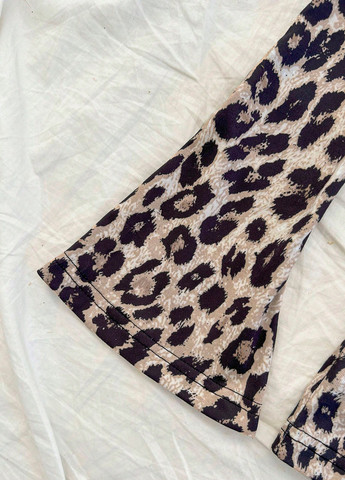 Комбинезон SHEIN комбинезон-шорты леопардовый комбинированный вечерний полиэстер, трикотаж