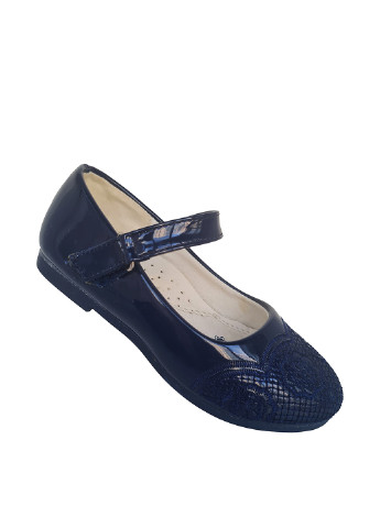 Детские темно-синие кэжуал туфли на низком каблуке Angel для девочки