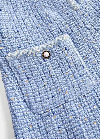 Комбінезон SHEIN комбінезон-шорти меланж світло-синій кежуал поліестер