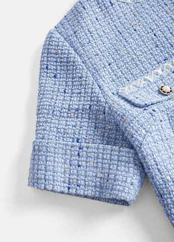 Комбінезон SHEIN комбінезон-шорти меланж світло-синій кежуал поліестер