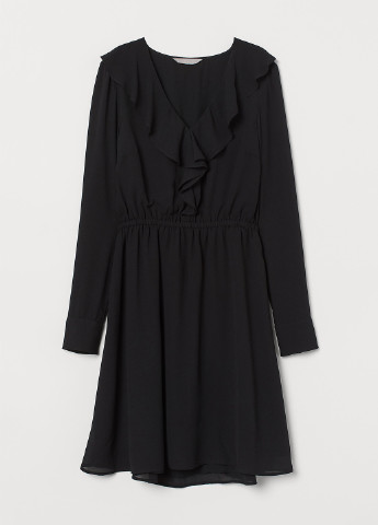 Черное кэжуал платье H&M однотонное