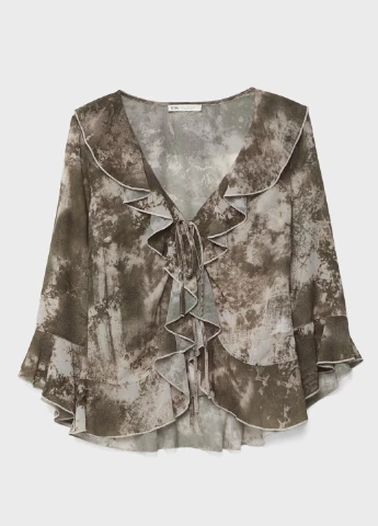 Зелена блуза Stradivarius