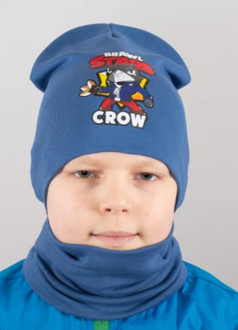 Дитяча шапка з хомутом КАНТА "Brawl Crow" розмір 52-56 синій (OOC-583) Канта (222439527)