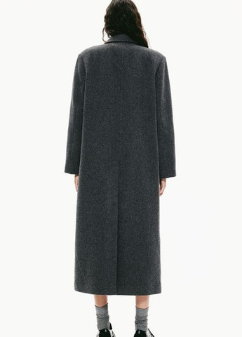 Темно-серое демисезонное Пальто двубортное H&M