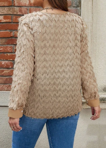 Бежевая блуза SHEIN