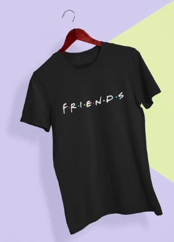 Подарочный набор женский. Футболка чёрная с принтом "Friends", носки с принтом "Время без забот" Maybel - (252660717)