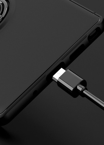 TPU чохол ColorRing під магнітний тримач (opp) для Samsung Galaxy Note 20 Чорний / Чорний (is_00000038305_3) Deen (238480501)