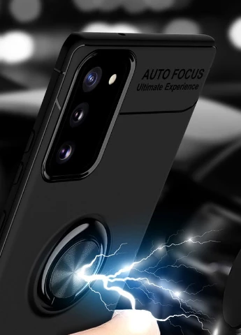 TPU чохол ColorRing під магнітний тримач (opp) для Samsung Galaxy Note 20 Чорний / Чорний (is_00000038305_3) Deen (238480501)