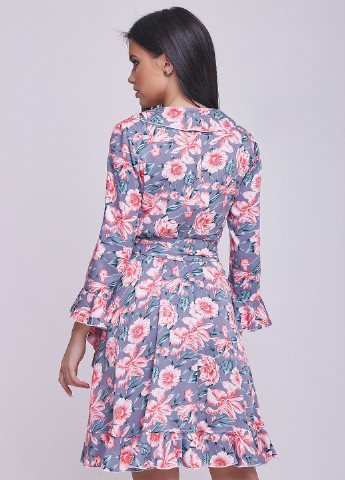 Сіра кежуал сукня ST-Seventeen з квітковим принтом