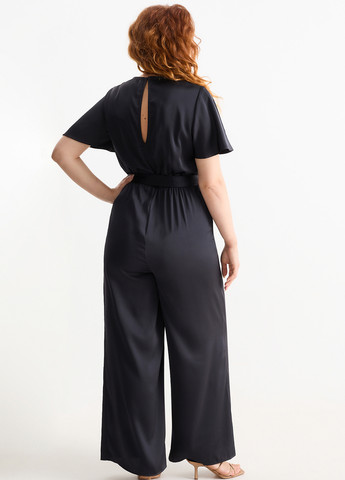 Комбинезон C&A комбинезон-брюки однотонный тёмно-синий кэжуал полиэстер