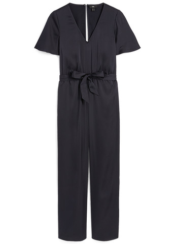 Комбинезон C&A комбинезон-брюки однотонный тёмно-синий кэжуал полиэстер