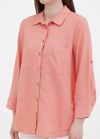 Светло-оранжевая кэжуал рубашка однотонная Orsay