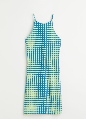Бірюзова кежуал сукня H&M з малюнком