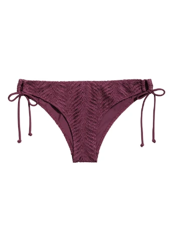 Бордовые купальные трусики однотонные H&M