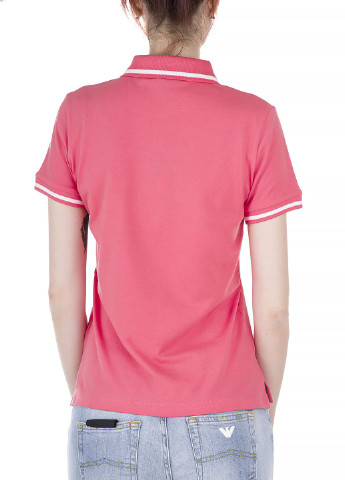 Красная женская футболка-поло Emporio Armani однотонная