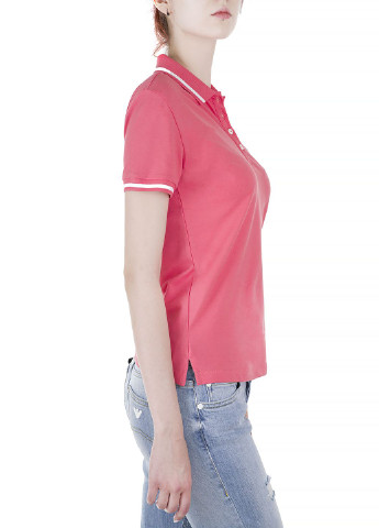 Красная женская футболка-поло Emporio Armani однотонная