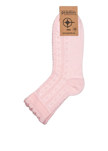 Светло-розовые носки Promin однотонные (223038645)