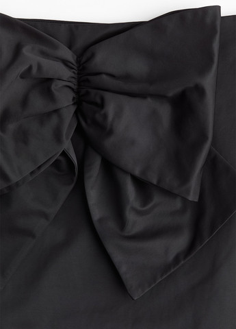 Черная коктейльный, вечерний, кэжуал однотонная юбка H&M