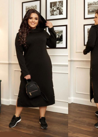 Чорна женское платье черное батал р.50/52 290368 New Trend