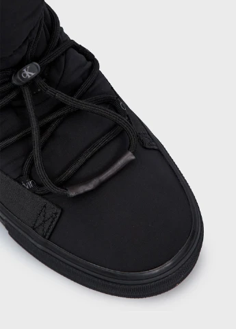 Черные дутики Calvin Klein Jeans со шнурками с логотипом