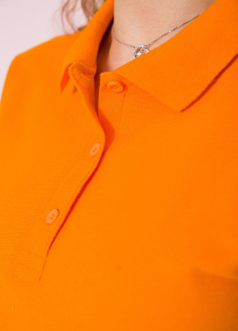 Оранжевая женская футболка-поло Ager однотонная