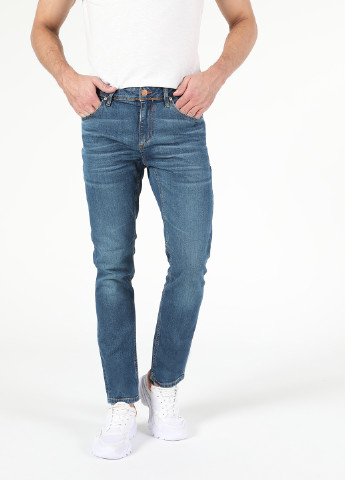 Светло-синие демисезонные зауженные, укороченные джинсы 044 KARL Colin's