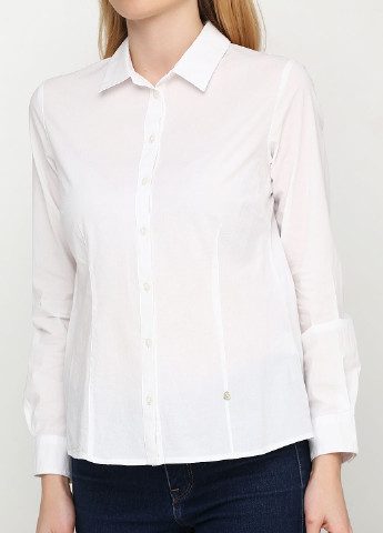 Белая кэжуал рубашка однотонная Micha