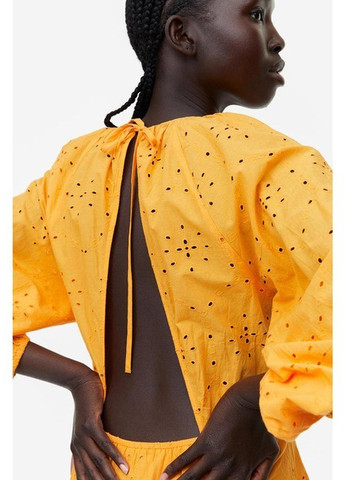 Желтое кэжуал платье H&M однотонное