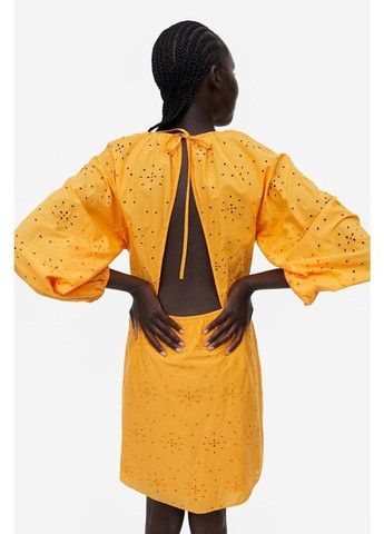 Желтое кэжуал платье H&M однотонное