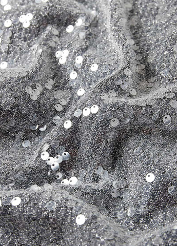 Серебряное коктейльное, вечернее платье на одно плечо C&A однотонное