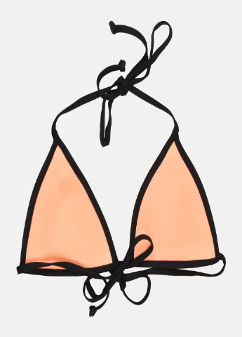 Купальный лиф H&M однотонный персиковый пляжный