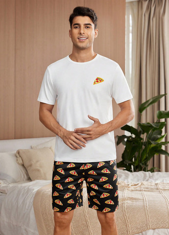 Пижама (футболка, шорты) SHEIN (339133587)