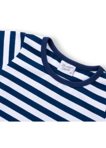 Синіти футболка в смужку з кишеньками (8992-92g-blue) Breeze (198250976)