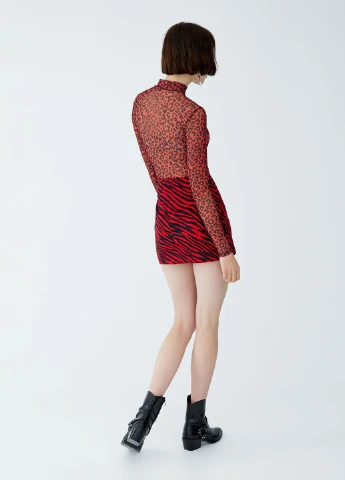 Водолазка,червоний в візерунки, Pull & Bear (256787922)